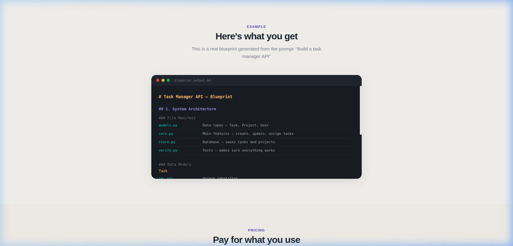 Receive your complete technical blueprint